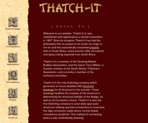 thatch-it.com: Thatch-It thatching specialists
Thatch-It is a South African thatching company of distinction.