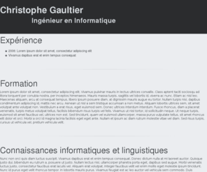 devtouc.com: Christophe Gaultier : Web innovation
Gaultier Christophe: le site regroupant mes créations, mon cv