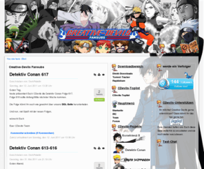 cdevils.com: Creative-Devils Fansubs
Creative-Devils Fansubs hier findet ihr Top Fansubs zu Naruto Shippuuden - Fafner - Kuroshitsuji - Detektiv Conan- und noch viele mehr also schaut mal vorbei.