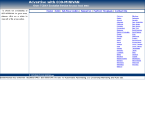 1-800-minivan.net: Auto Dealer Advertising and Car Dealership Marketing
We assist auto dealerships with their advertising campaigns. 