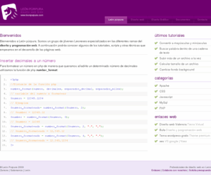 leonpurpura.com: León Púrpura | Diseño web
Diseño web, gráfico y programación web en León, con ejemplos prácticos y clasificados por categorías de php, mysql, html, css, flash, photoshop.