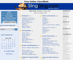 slingding.com: Free New York Classifieds - SlingDing.com
Free Classifieds - SlingDing.com provides customers with a free classified system for buying, selling, or even bartering. Check us out, we're different than any site you've seen.