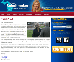 votetonya.com: Tonya Schuitmaker for State Senate :: Thank You!
Tonya Schuitmaker for State Senate