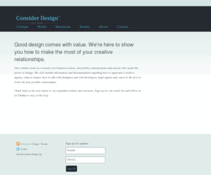 consider-design.org: Home |  Consider Design
{default_desc}