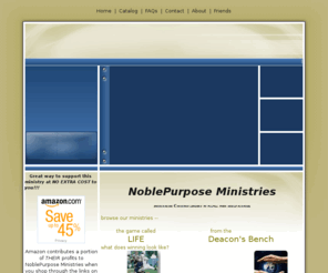 noblepurposeministries.org: Noble Purpose Ministries
This ministry promotes the well-being of leaders by encouraging them to identify and fulfill their noble purpose.