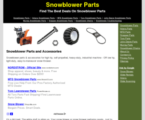 snowblowerpartsweb.com: Snowblower Parts
Snowblower parts & accessories for high hp, self-propelled, heavy-duty, industrial machine - OR low hp, light-duty, easy-to-maneuver snow thrower.