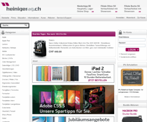 heinigerag.info: Heiniger Onlineshop
HeinigerAG.ch Spezialist für Apple Computer, Fotografie, Hard- und Software uvm. In Niederbipp, Olten und Buchs  Willkommen bei Heiniger Online Shop 