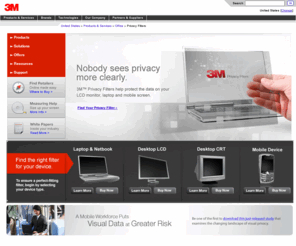 3mprivacyfilters.com: Homepage Promotions; Homepage
When privacy is important, 3M anti-glare & screen filters help to keep your private information on your computer monitor safe, secure and protected. Reduce eyestrain with 3M anti-glare computer screens. Especially important for compliance and for privacy in public situations.; When privacy is important, 3M anti-glare & screen filters help to keep your private information on your computer monitor safe, s