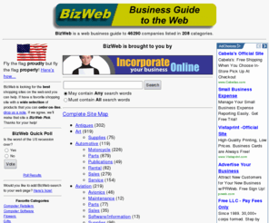 bizweb.com: BizWeb Business Guide to the Web
A business guide to the internet.  46290 links to business related websites.