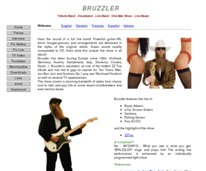bruzzler.com: BRUZZLER, live music / liveband incl. ZZ Top tribute show
BRUZZLER / Richard Borgschulze - live band (Rock, Pop & Latin). Coverband, Party-Band, opener Jon Bon Jovi.