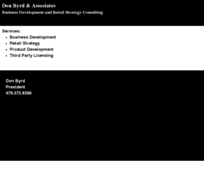 don-byrd.com: Don Byrd & Associates Home
Business Development and Retail Strategy Consulting