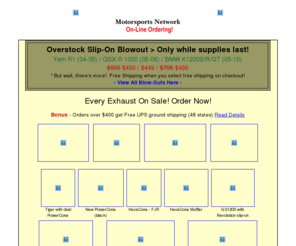 motorsportsnetwork.info: "Motorsports Network" - On line magazine and buyers guide for Motorcycles 
and ATVs!
Complete online magazine and buyers guide for ATVs,  and Motorcycles. Online accessory sales ,  online store, new models,  product evaluations, road tests, event schedules, news, companies, classifieds.