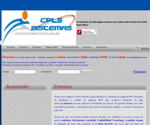 cplssistemas.com: HOSTING PERÚ, Hosting Linux, Cpanel Español, Hosting PHP   MySQL   PostgreSQL,  Servidores Linux Páginas Web, cplssistemas.com » todo web|  del Perú para el Mundo, CPLS SISTEMAS Todo Web
host, hosting, dominio, dominios, Host, Hosting Peru, alojamiento web, alojamiento,venta de hosting, venta de host, venta de dominios, cpls host,host gratis, host gratuitos, paginas web, desarrollo de paginas web, diseño paginas web, venta paginas web, sistemas, desarrollo de sistemas