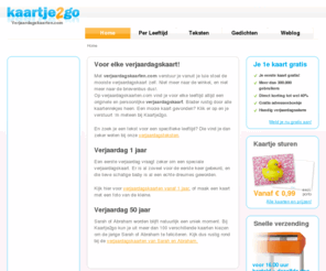 verjaardagskaarten.com: Verjaardagskaarten.com. De mooiste verjaardagskaart voor elke leeftijd!
Verstuur nu je eigen verjaardagskaart bij verjaardagskaarten.com, van Kaartje2go. De mooiste kaarten voor elke leeftijd, de meeste keuze.