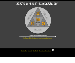 samurai-today.com: Samurai Today
Wer seine Mitte, sein Gleichgewicht finden will, der sollte seinem Geist, seinem Körper und seiner Seele besondere Beachtung schenken. Weitere Voraussetzungen sind Vertrauen, Offenheit und Lebensenergie. Die alles finden Sie bei Samurai Today