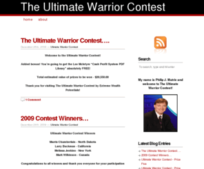 ultimatewarriorcontest.com: Ultimate Warrior Contest
The Ultimate Warrior Contest - $20000+ Prizes Giveaway