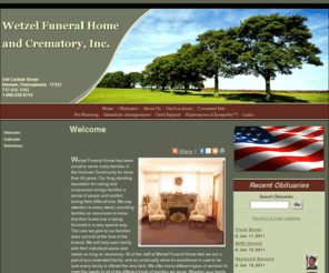 wetzelfuneralhome.com: Wetzel Funeral Home and Crematory, Inc. : Hanover, Pennsylvania (PA)
Wetzel Funeral Home and Crematory, Inc. provides complete funeral services to the local community.