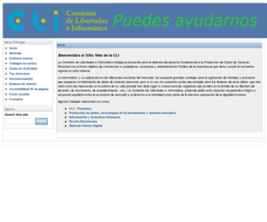 asociacioncli.es: Sitio web de la Comisión de Libertades e Informática
