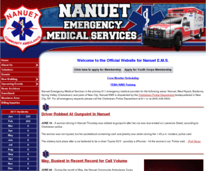 nanuetems.org: Nanuet Emergency Medical Services - Rockland County, New York
Welcome to the Official Website of Nanuet Emergency Medical Services