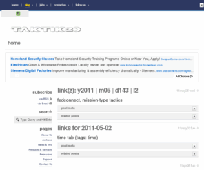 taktikz.com: taktik(z): Bridging Regional Industrial Manufacturing with U.S. Government Agencies, National Defense and Security, Critical Infrastructure
taktik(z) GDI: Serving the Industrial Manufacturing Markets, specifically Government, Defense (aerospace/military), and Infrastructure by Bridging Regional Industrial Manufacturing with U.S. Government Agencies, National Defense and Security, Critica