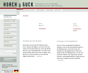 horch-und-guck.info: Horch und Guck - Zeitschrift zur kritischen Aufarbeitung der SED-Diktatur
