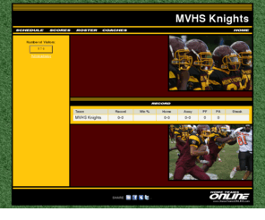 mvhsknightsfootball.com: MVHS Knights Home Page
Mt. Vernon High School Football Website; Info, News, Schedule and Updates