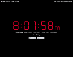 alarmclocktv.com: Online Alarm Clock
Online Alarm Clock - Free internet alarm clock displaying your computer time.