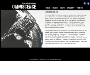 omniscence.com: Omniscence I NC hip-hop artist
The official site of hip-hop artist Omniscence.