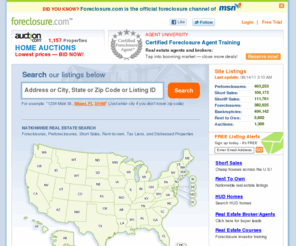 foreclosrefreesearch.com: Foreclosure.com | Foreclosures | Foreclosure Listings
Foreclosure listings from Foreclosure.com. We also provide pre-foreclosures, for sale by owner, bankruptcy homes and properties. We update our database daily with new properties