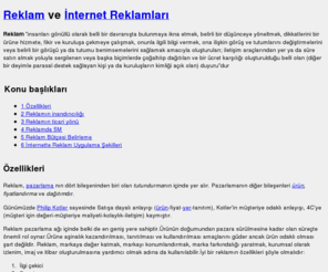 reklam6.com: Reklam - İnternet Reklamları
reklam - 6- internet reklam ağı ile reklam verenler ve reklam yayınlamak isteyenler buraya....