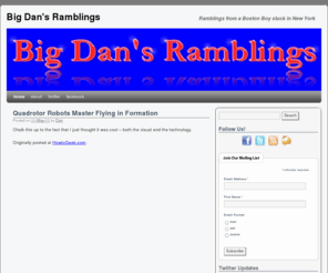 bigdansramblings.com: Big Dan's Ramblings | Ramblings from a Boston Boy stuck in New York
 Big Dan's Ramblings - Ramblings from a Boston Boy stuck in New York 