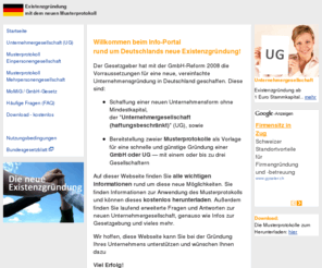 gruendung-set.com: Musterprotokoll.de - Existenzgründung mit dem Musterprotokoll
Info & kostenloser Download zur Gründung einer UG oder GmbH mit dem Musterprotokoll