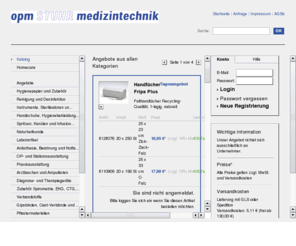 opm-onlineshop.de: opm STUHR Medizintechnik Shop
Online-Shop für Medizin-Produkte im Direktversand mit aktuellen Angeboten und Aktionen.