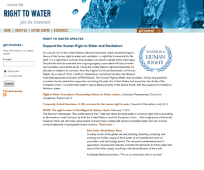 righttowater.ca: Right to Water
Secure the RIGHT TO WATER and join the movement