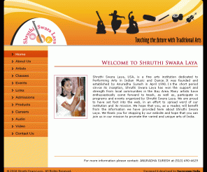 bharathikalalaya.com: :: Welcome to Shruthi Swara Laya ::
