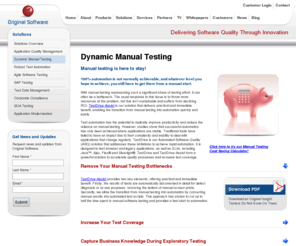 manual-testing.com: Manual testing is here to stay!
100% automation is not normally achievable, and whatever level you hope to achieve, you still have to get there from a manual start. Read on to learn more about manual testing...