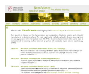 picoforce.com: Nanoscience - Universität Osnabrück
The research is focused on the characterization and manipulation of insulating crystals, surfaces and nanostructures