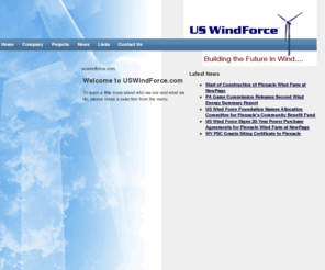 uswindforce.com: uswindforce.com
US WindForce is a wind energy developer in the mid-Atlantic region