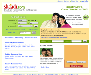 shaadi.co.in: Shaadi.co.in Matrimonial - Indian Matrimonials
 Shaadi.co.in Matrimonial - Indian Matrimonials, The No.1 Matrimonial Services Provider. Add your Free Matrimonial Profile Now & Contact Partners for FREE!