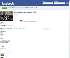 countydarts.com: Incompatible Browser | Facebook
 Facebook is a social utility that connects people with friends and others who work, study and live around them. People use Facebook to keep up with friends, upload an unlimited number of photos, post links and videos, and learn more about the people they meet.