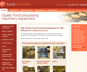 foodmachinery.org: Used Food Processing Machinery and Equipment For Sale from Foodmachines
High Quality Food Processing Machinery and Equipment For Sale from Foodmachines