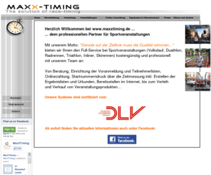 laufergebnis.com: Zeitmessung, Chipmessung und Zeitnahme bei Volkslauf, Triathlon, Radrennen, Duathlon, Lauf und Sportveranstaltungen - www.maxxtiming.de - www.chipmessung.de
Zeitmessung, Chipmessung und Ergebnisse bei Volkslauf, Volksläufen, Straßenlauf, Straßenläufen, Marathon, Halbmarathon, Triathlon. Von Beratung, Einrichtung der Voranmeldung und Teilnehmerlisten, Onlinezahlung, Startnummerndruck über die Zeitmessung inkl. Erstellen der Ergebnislisten und Urkunden, bereitstellen im Internet, bis zum Verleih und Verkauf von Veranstaltungsprodukten wie Torbogen, Banner, Sponsorenwand, Messestand usw...