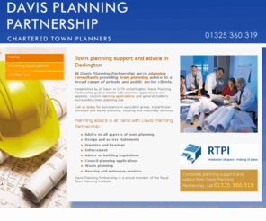 davisplanning.co.uk: Town Planning - Darlington | Davis Planning Partnership
Planning consultants - support and advice on all aspects of town planning, planning applications and appeals, inquiries and hearings - T: 01325 360 319