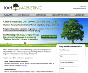 kahmarketing.com: KAH Marketing - Email Append- Match & Deploy - Local & National Email Campaigns - Lead Generation - NCOALink - ECOA Email Change of Address - Email Marketing - SMS/Mobile Marketing
