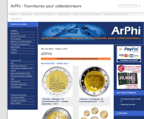 philatelie78.fr: ArPhi
ArPhi - Le plus grand choix de fournitures pour collectionneur