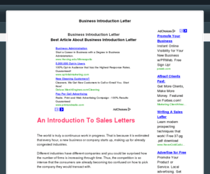 businessintroductionletter.info: Business Introduction Letter
Business Introduction Letter, there are many places to find out and learn about Business Introduction Letter online, discover the best sources here.  