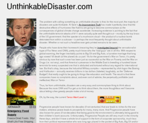 unthinkabledisaster.com: Unthinkable Disaster
A modest proposal to pit Big Insurance against Big Oil, Big Auto, and Big War