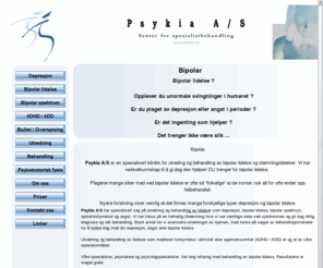 bipolar2.no: Bipolar - Psykia
Bipolar lidelse rammer ca 400 000 nordmenn, en underkjent folkesykdom. Utredning av bipolar lidelse hos spesialist. Psykia A/S