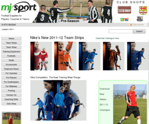 mjsport.co.uk: Home
Football Team Strips, Teamwear & Training Equipment