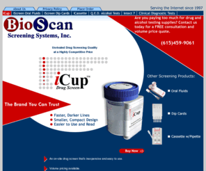 bioscaninc.com: BioScan iCup Drug Screen
The latest advancements in drug and alcohol screening technology. Unrivaled quality, instant results, FDA approved, Federal compliance, competitive pricing with volume discounts and reliable customer support. Contact us today for a free consultation with our knowledgeable staff.